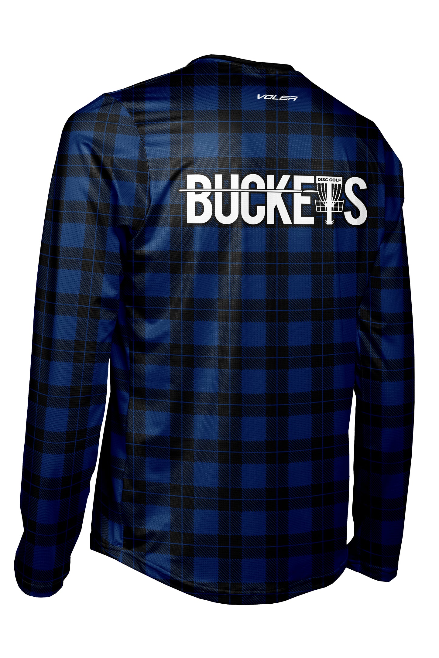 Buckets Disc Golf Jersey - MIDNIGHT PLAID - Long Sleeve
