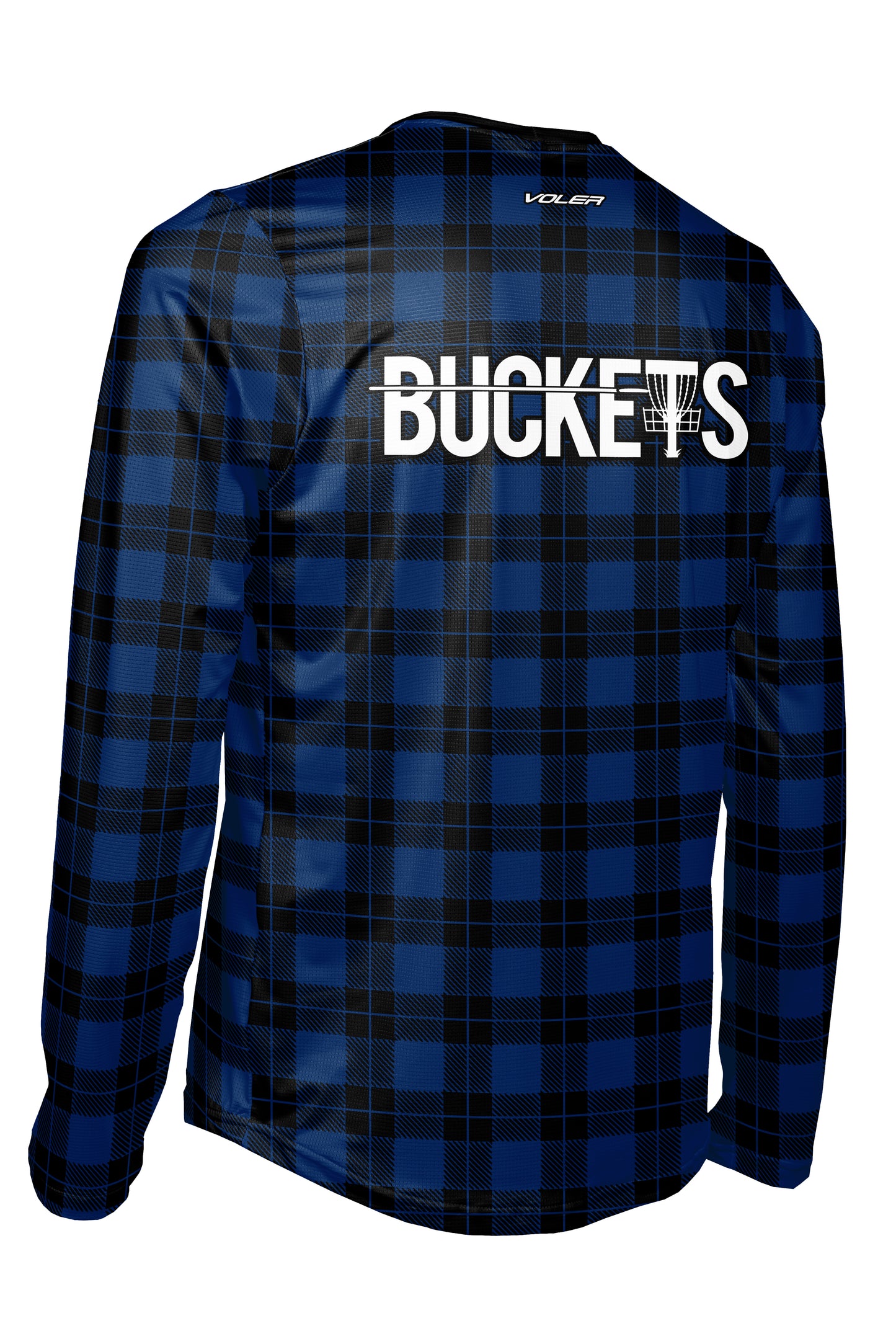Buckets Disc Golf Jersey - MIDNIGHT PLAID - Long Sleeve