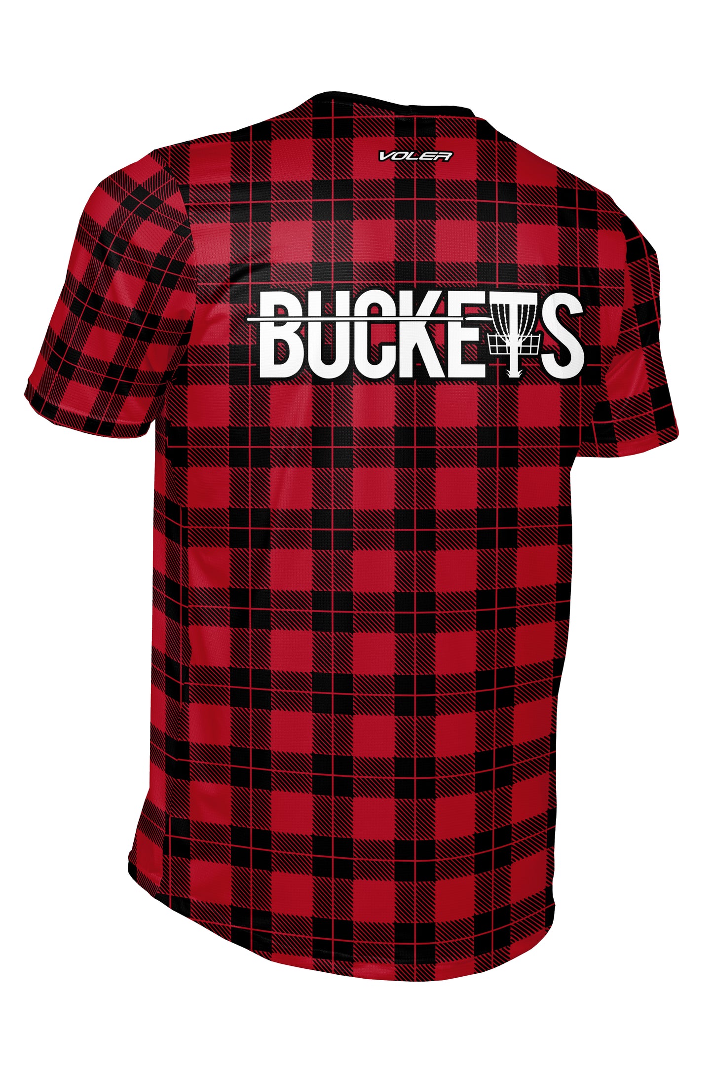 Buckets Disc Golf Jersey - RED PLAID
