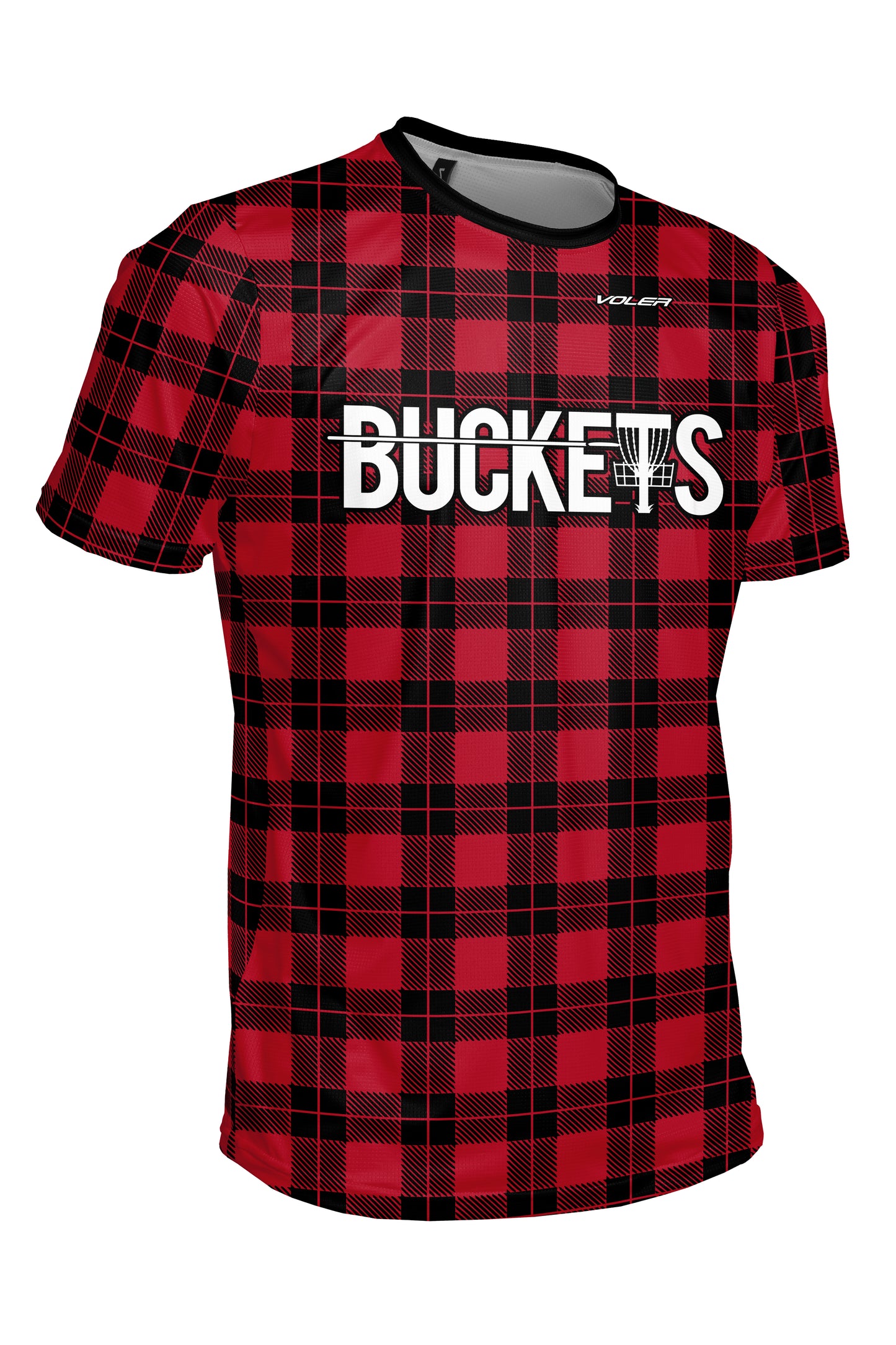 Buckets Disc Golf Jersey - RED PLAID